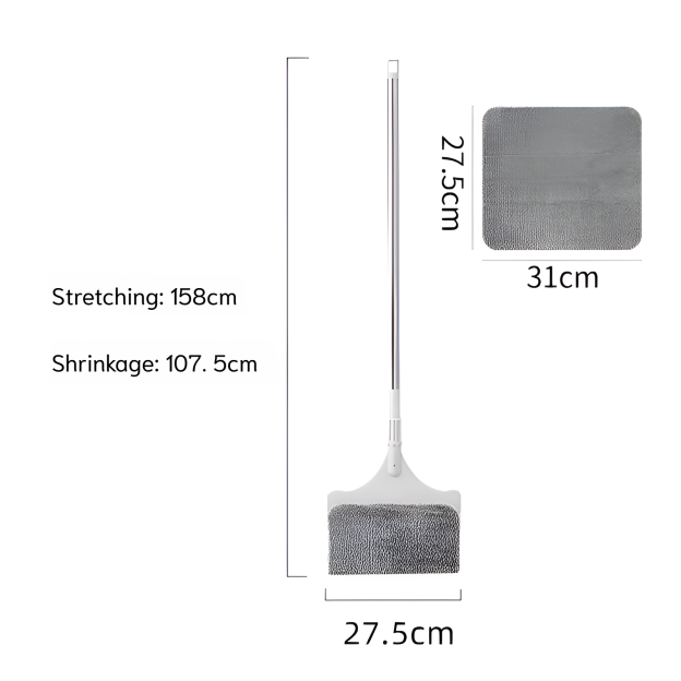 Lazy Mop Teleskop-Zwei-in-Eins-Mopp Haushaltsglasreinigung Fensterreinigungsbürste Deckenmopp Doppel