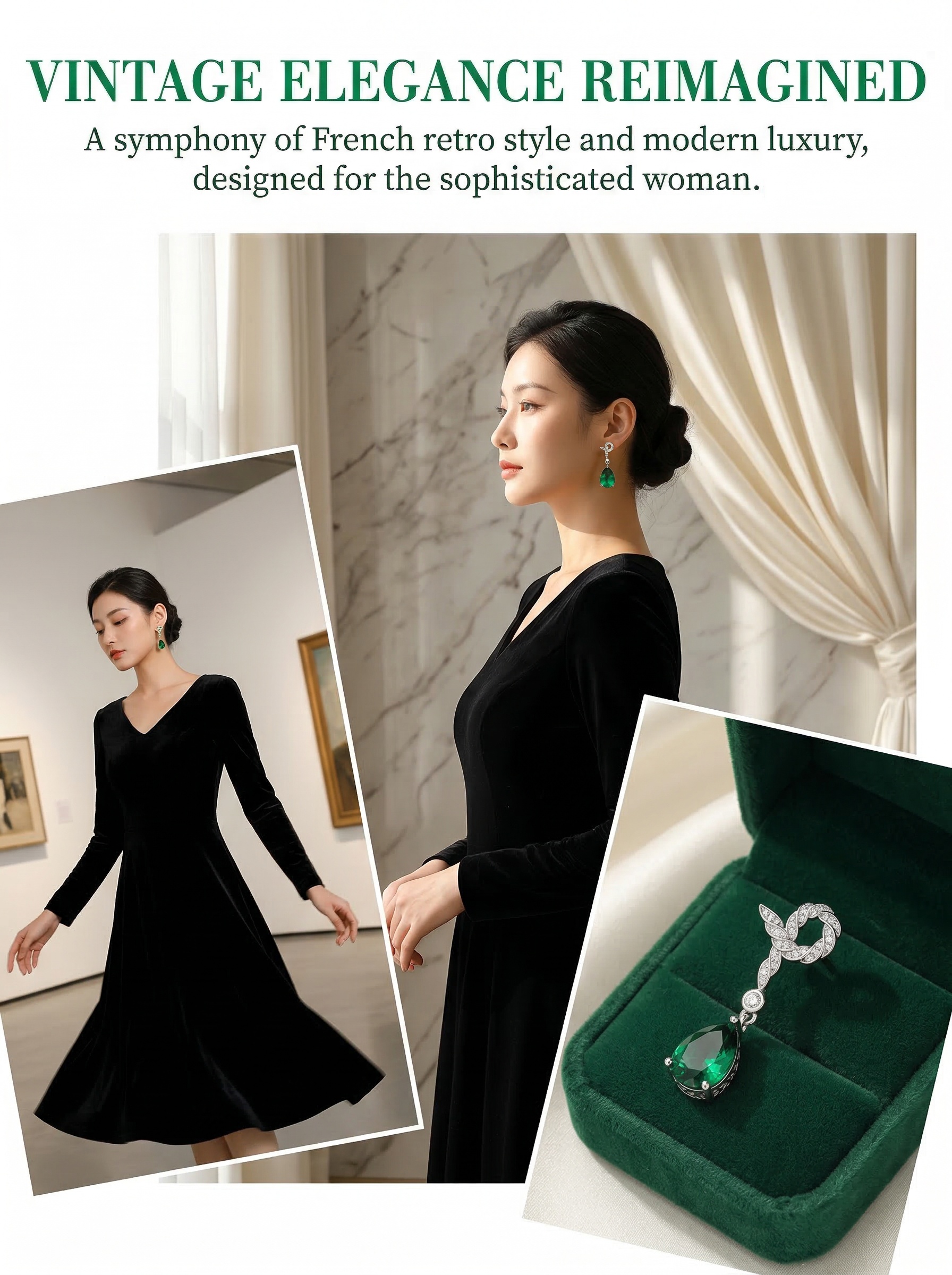 Independent Personality Series - Distinctive and Unconventional Artistic Style Emerald Snake-shaped Earrings