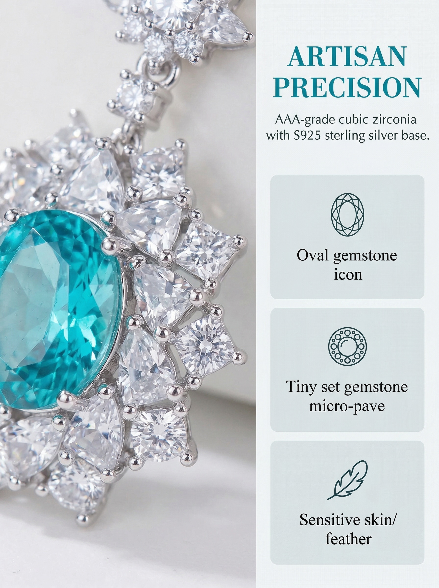 The Blue Paradise of Maldives: Paraiaba Blue Retro Star Set Pure Natural Gemstone Earrings 