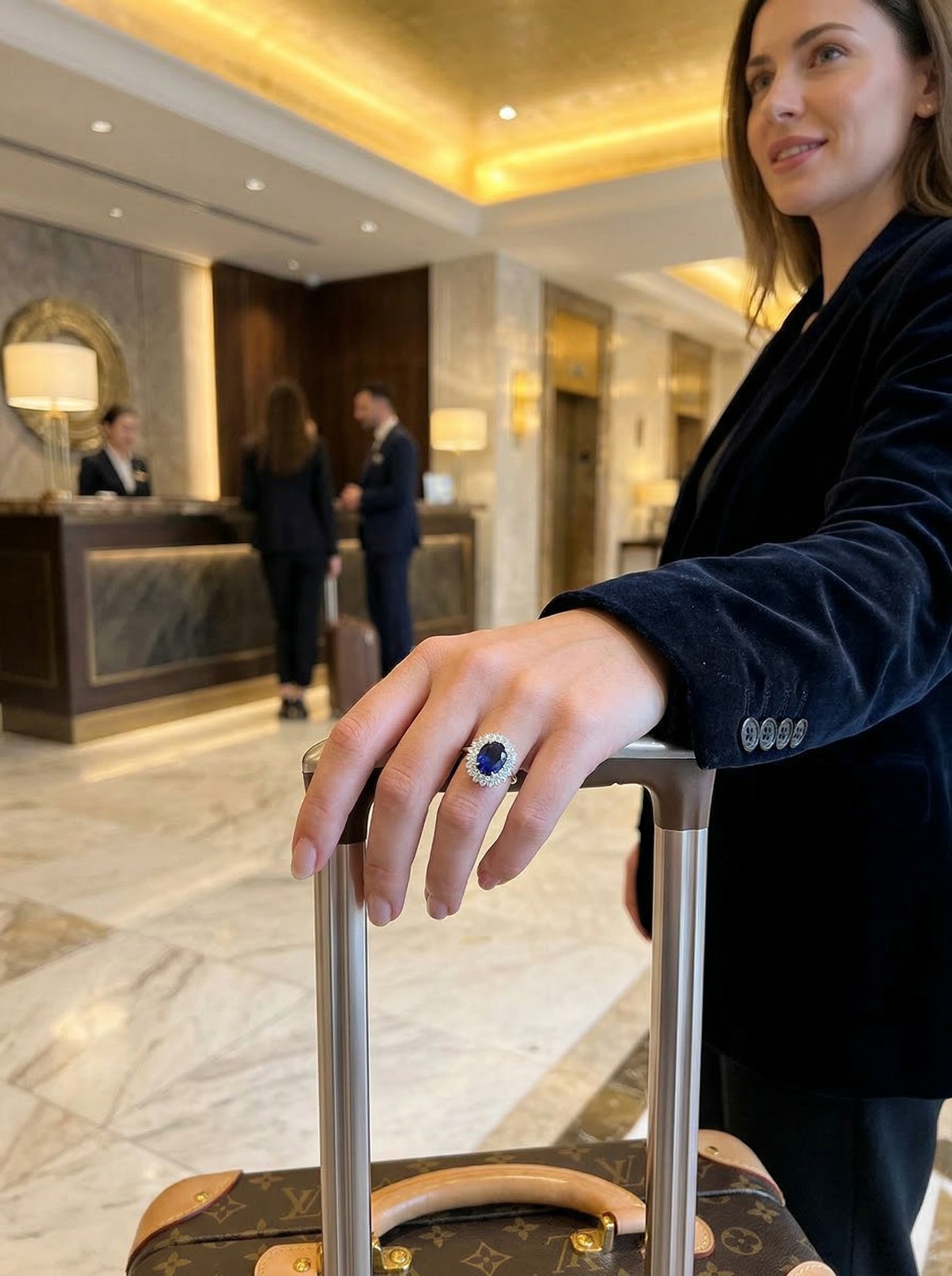 The Modern Aesthetic Design "Starry Sky" Series - Royal Grade Sapphire and Celestial Diamond Ring 