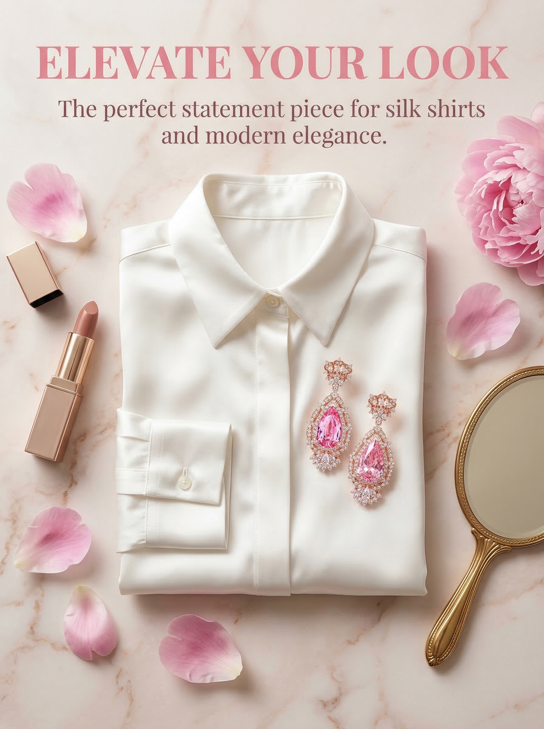 Victoria's idealistic court-style pink diamond drop earrings for a young princess 