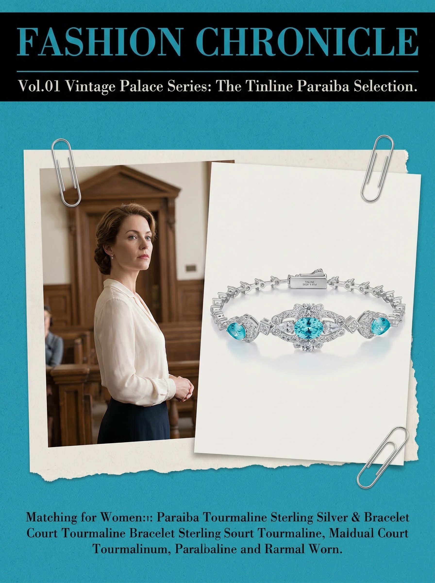 Maldives Sea Blue Collection Bracelet - A classic and fashionable piece featuring Paraiba tourmaline and high-purity natural gemstones weighing 6.8 carats.