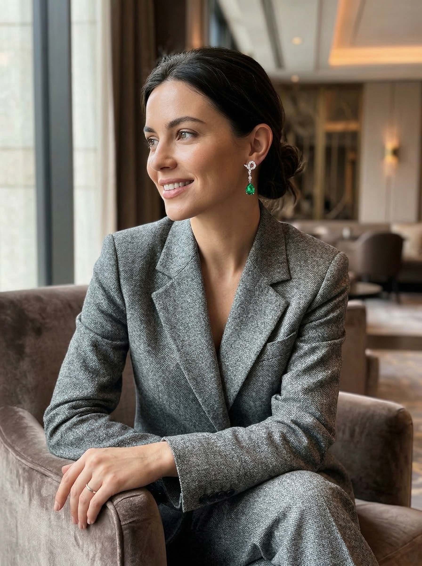 Independent Personality Series - Distinctive and Unconventional Artistic Style Emerald Snake-shaped Earrings