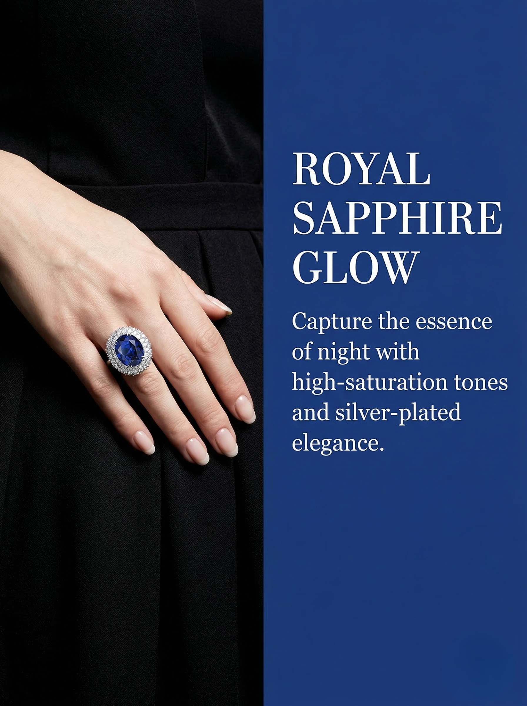 The Modern Aesthetic Design "Starry Sky" Series - Royal Grade Sapphire and Celestial Diamond Ring 