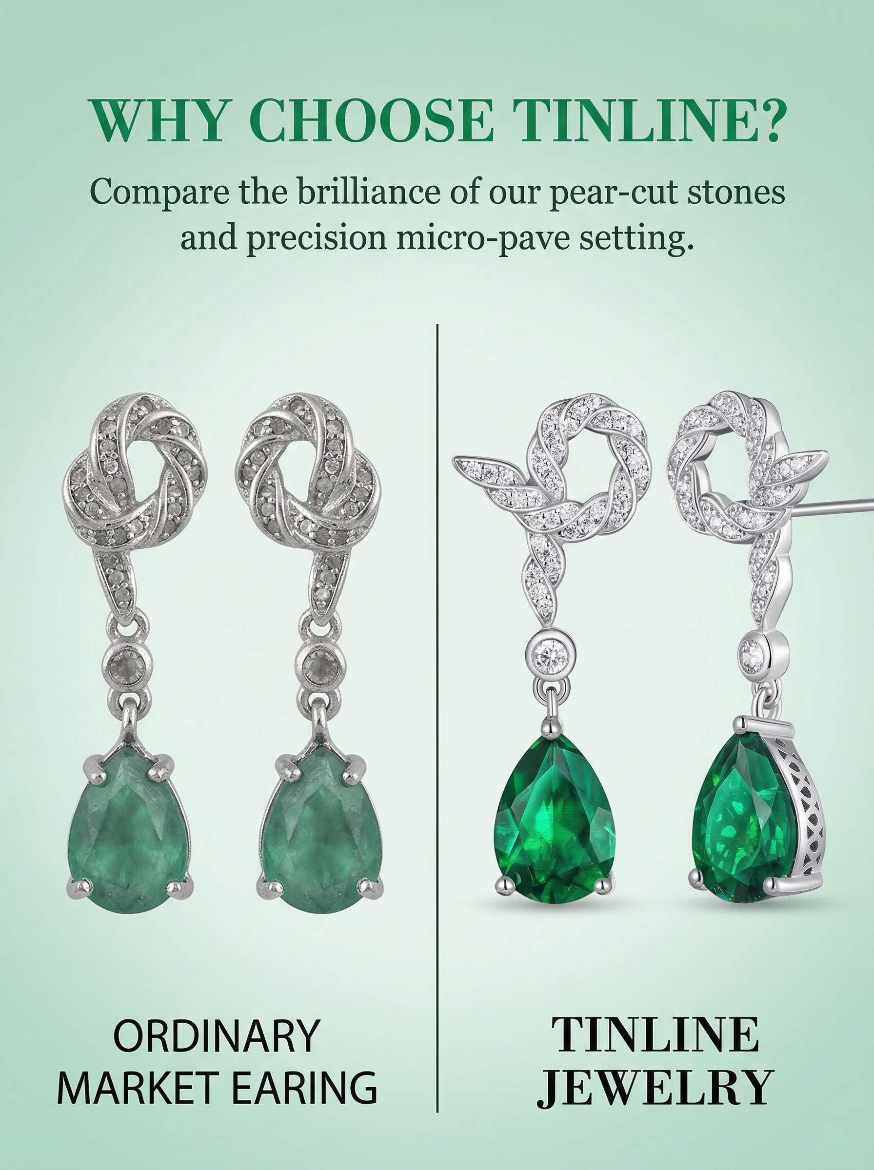 Independent Personality Series - Distinctive and Unconventional Artistic Style Emerald Snake-shaped Earrings