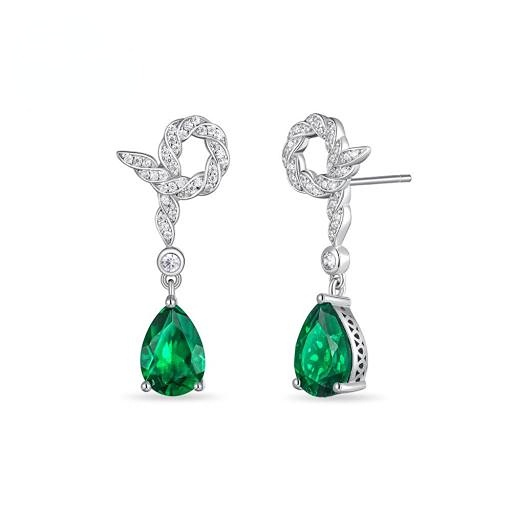 Independent Personality Series - Distinctive and Unconventional Artistic Style Emerald Snake-shaped Earrings