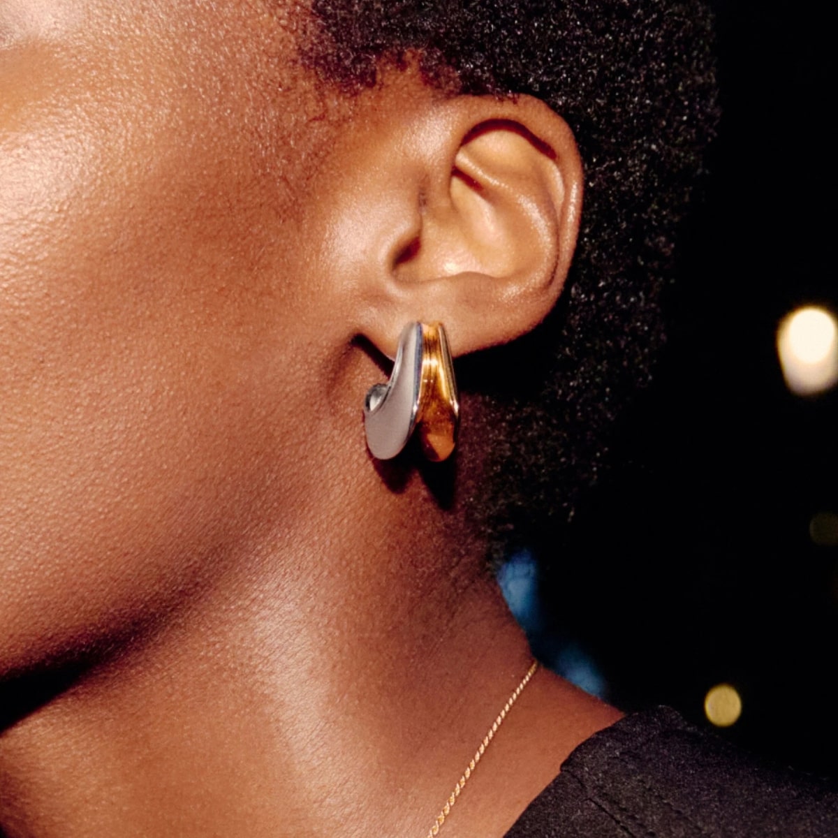 Crystal Bangle Oval Earrings