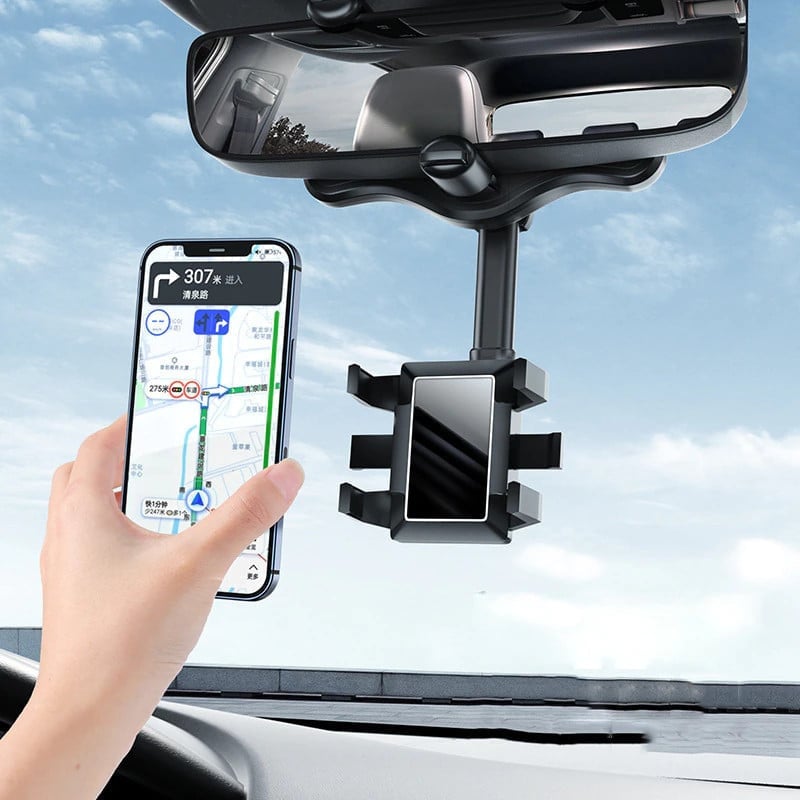 Rearview Holder – Rotatable and Retractable Car Phone Holder