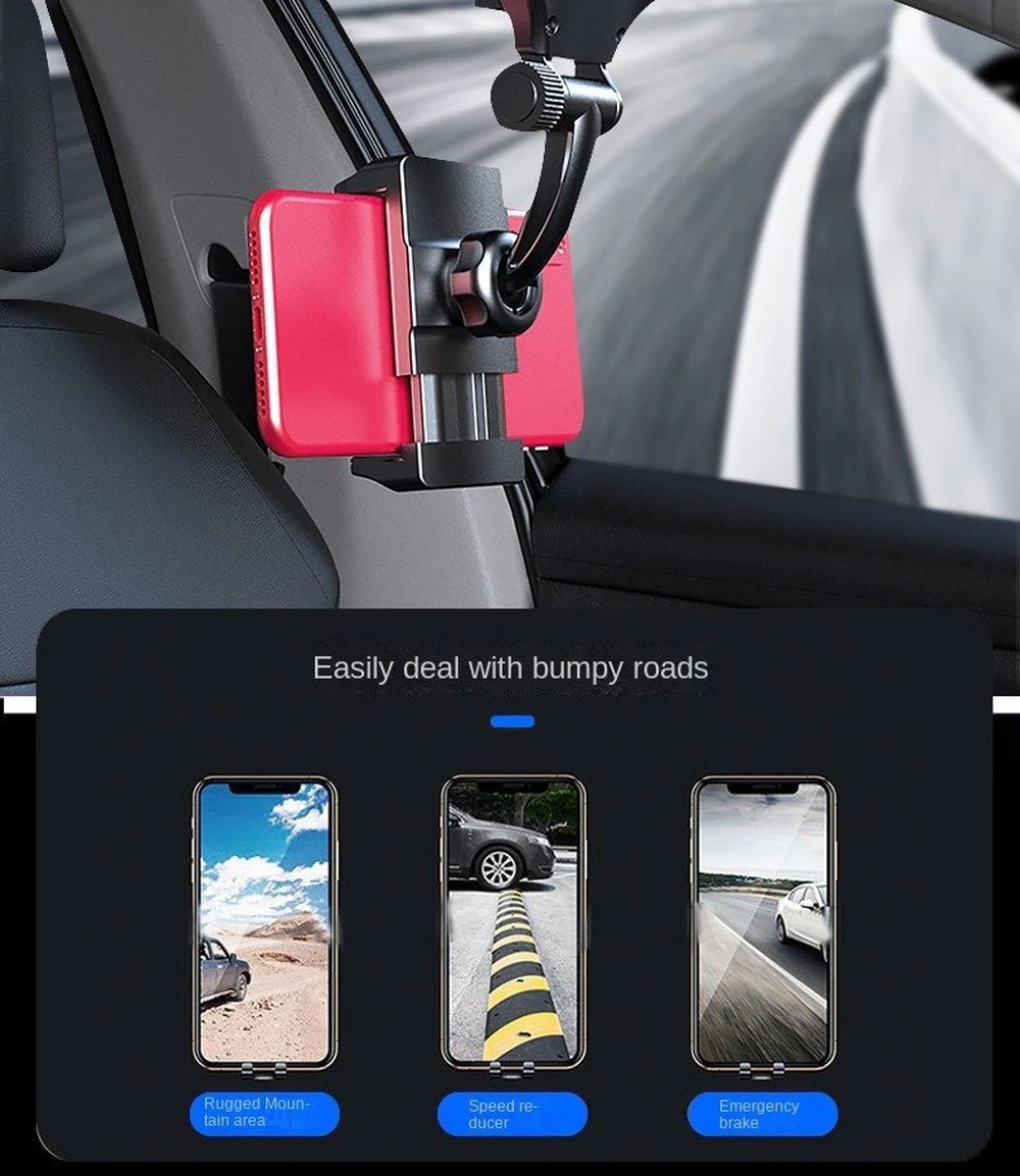 Rearview Holder – Rotatable and Retractable Car Phone Holder