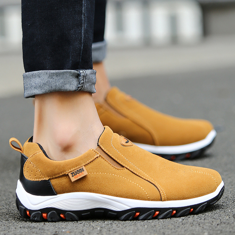 MEN'S GOOD ARCH SUPPORT OUTDOOR BREATHABLE LIGHTWEIGHT WALKING SLIP ON SNEAKERS