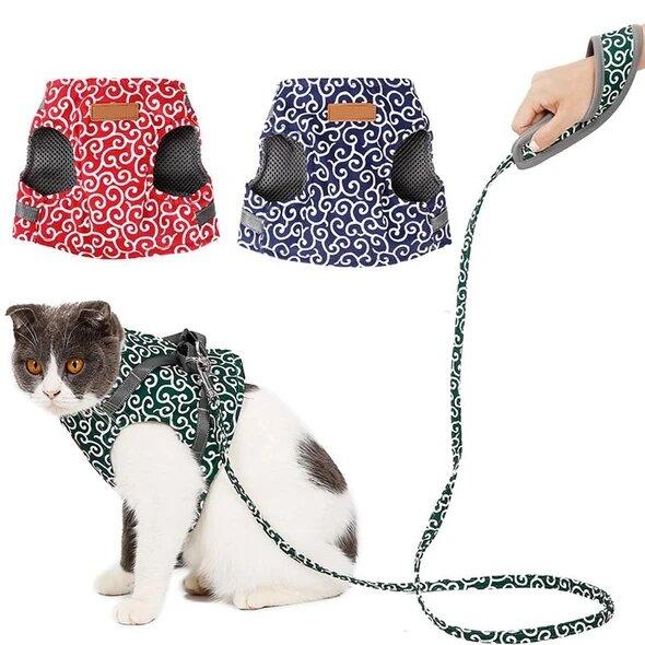 LAST DAY SALE-49% OFF-Cat Dogs Vest Harness and Leash Anti-break Away 