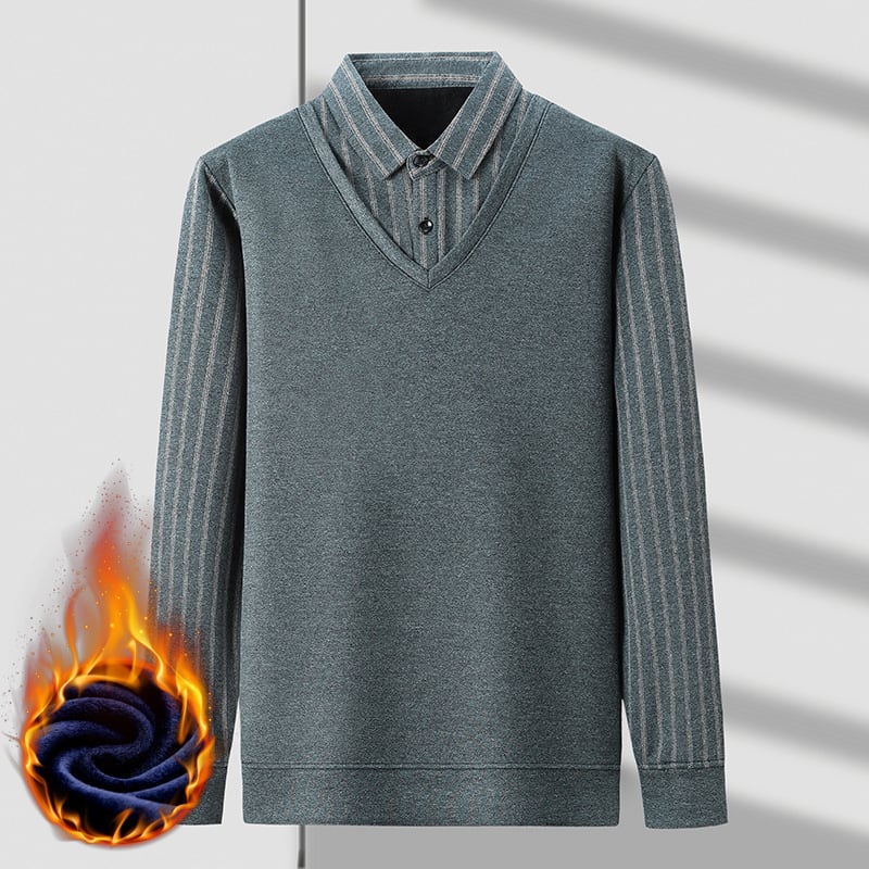 🔥 Last day  - 30% Off🔥 Fake Two Pieces  Knitted Pullover