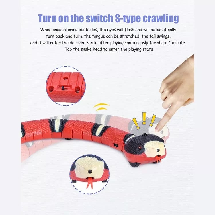Last Day Promotion 50 %OFF 🎁Smart Sensing Snake Electron Interactive Cat Toys