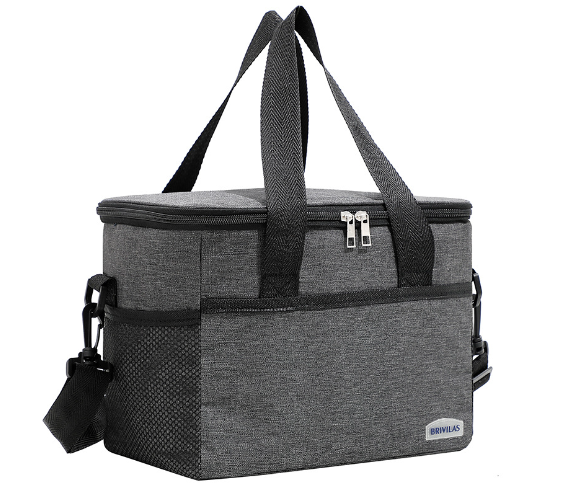 Large Lunch Cooler Bag with Shoulder Strap for Camping, Beach