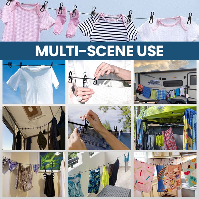 🔥2023 NEW YEAR SALE - Portable Clothesline for Camping/Backyard/RV