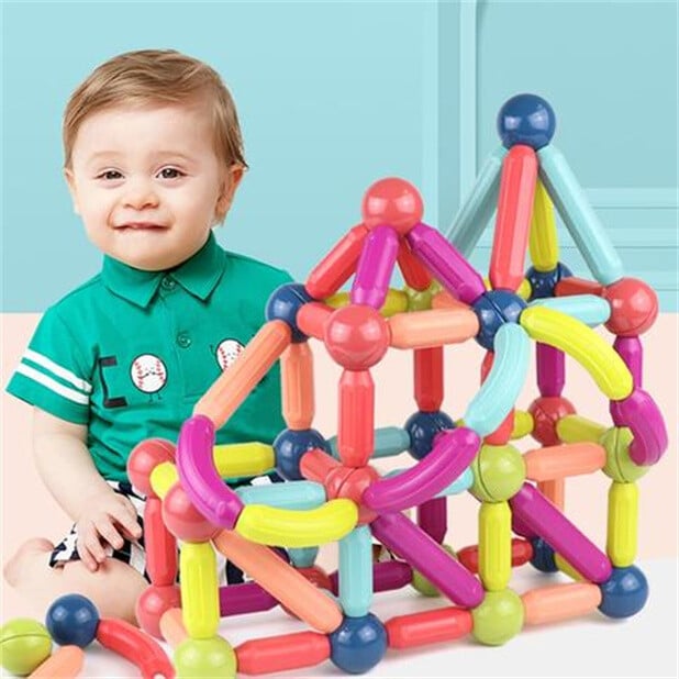 🔥Last Day Special Sale 49% OFF- Magnetic Balls and Rods Set Educational Magnet Building Blocks