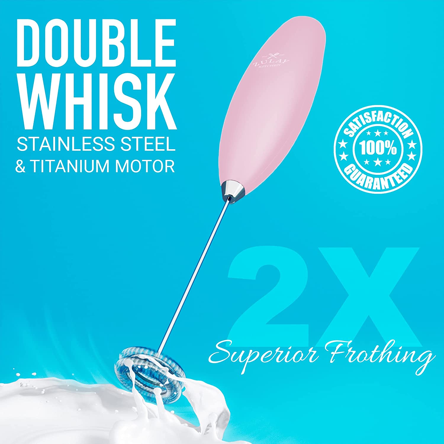 Stainless steel electric milk frother
