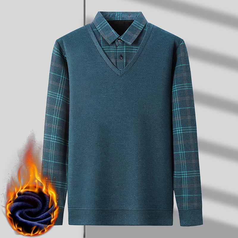 🔥 Last day  - 30% Off🔥 Fake Two Pieces  Knitted Pullover