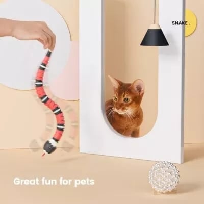 Last Day Promotion 50 %OFF 🎁Smart Sensing Snake Electron Interactive Cat Toys