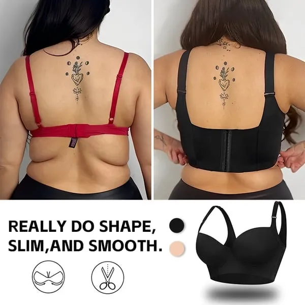 [Copy]🔥BUY 1 GET 1 FREE!!🔥BUY 2 FREE SHIPPING🔥Women's Deep Cup Bra Hide Back Fat Full Back Coverage Push Up Bra With Shapewear Incorporated