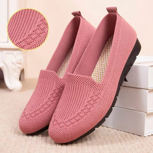 2023 Casual Shoes Women’s Mesh Breathable Slip on Flat Shoes Ladies Loafers