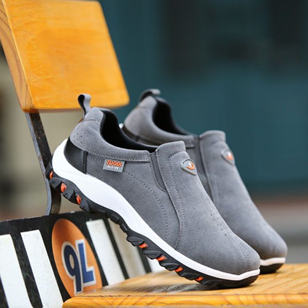 MEN'S GOOD ARCH SUPPORT OUTDOOR BREATHABLE LIGHTWEIGHT WALKING SLIP ON SNEAKERS