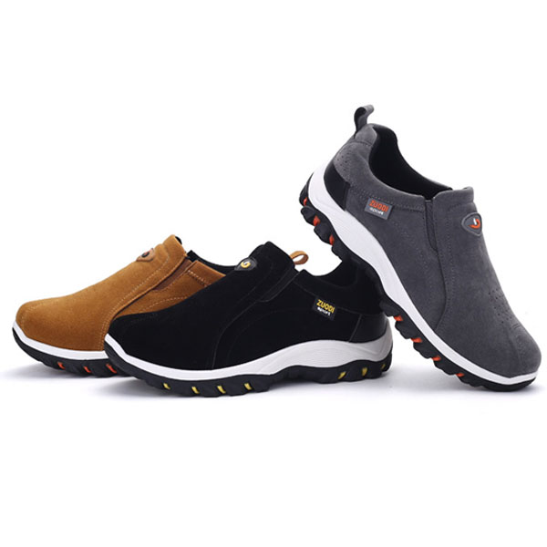 MEN'S GOOD ARCH SUPPORT OUTDOOR BREATHABLE LIGHTWEIGHT WALKING SLIP ON SNEAKERS