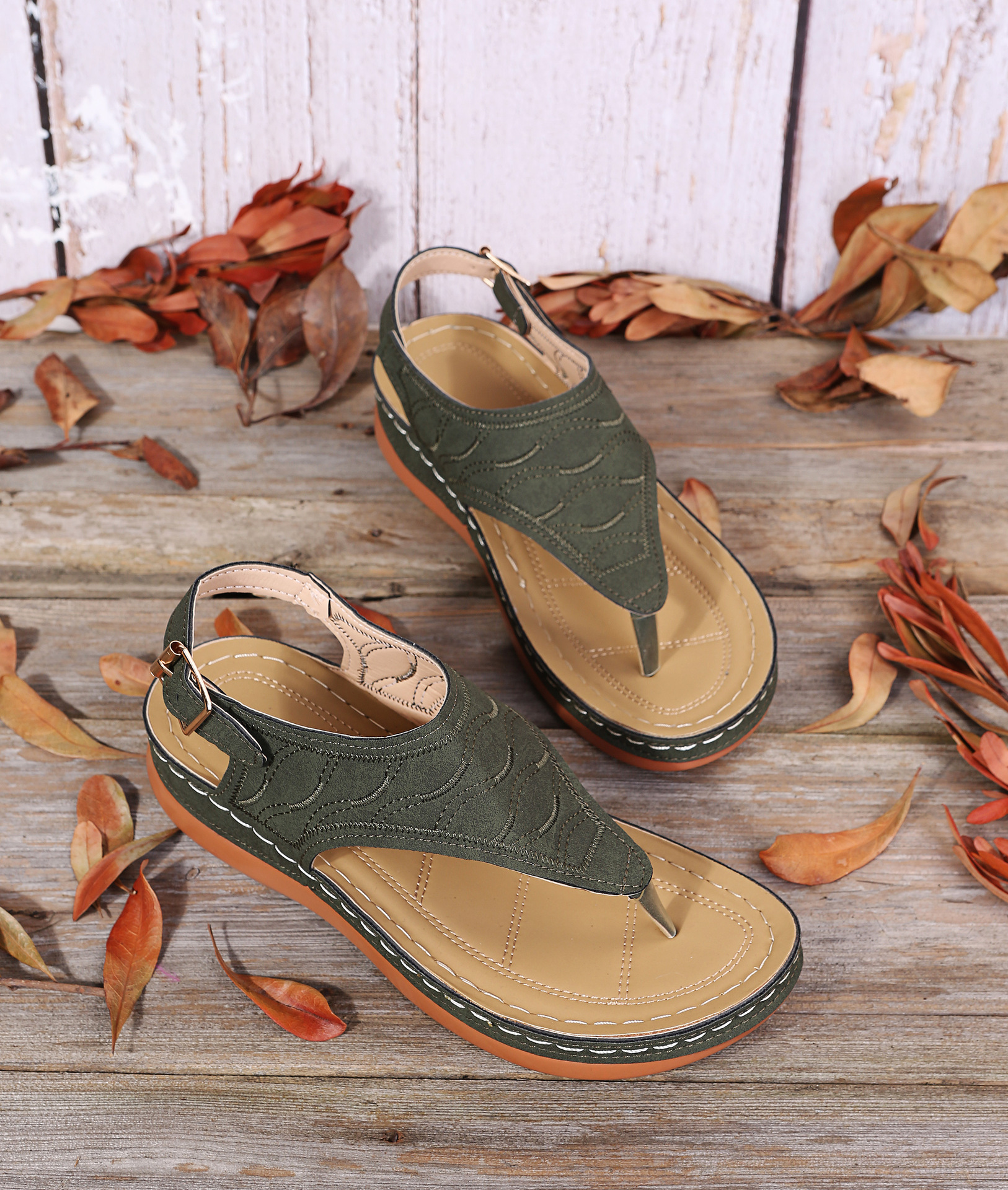 2023 Soft Bottom Massage Orthopedic Women's Platform Flats Sandals [Last day 70%OFF]