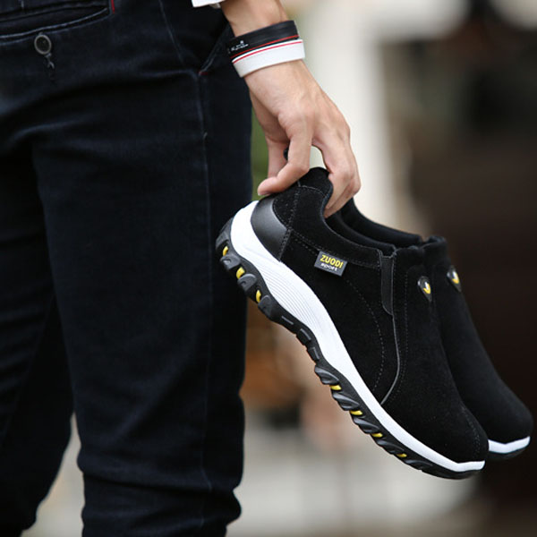 MEN'S GOOD ARCH SUPPORT OUTDOOR BREATHABLE LIGHTWEIGHT WALKING SLIP ON SNEAKERS