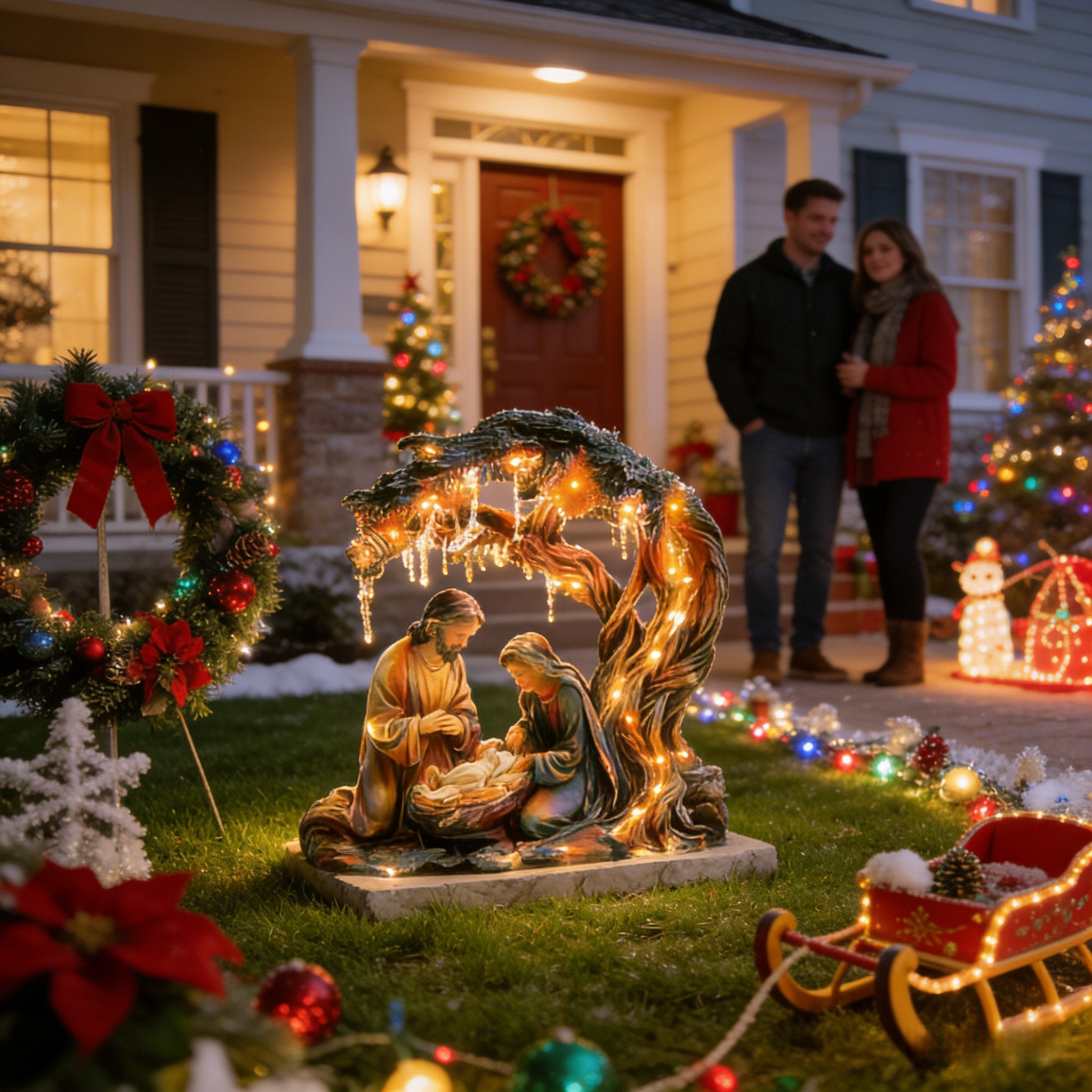 Buy 2 Get 5% OFF& Free Shipping🎄🎁Christmas Nativity Scene Decorative Figurine