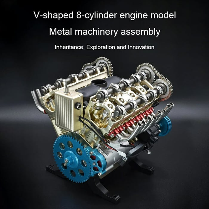 LIMITED EDITION 🚗Teching V8 Car Engine Model Kit