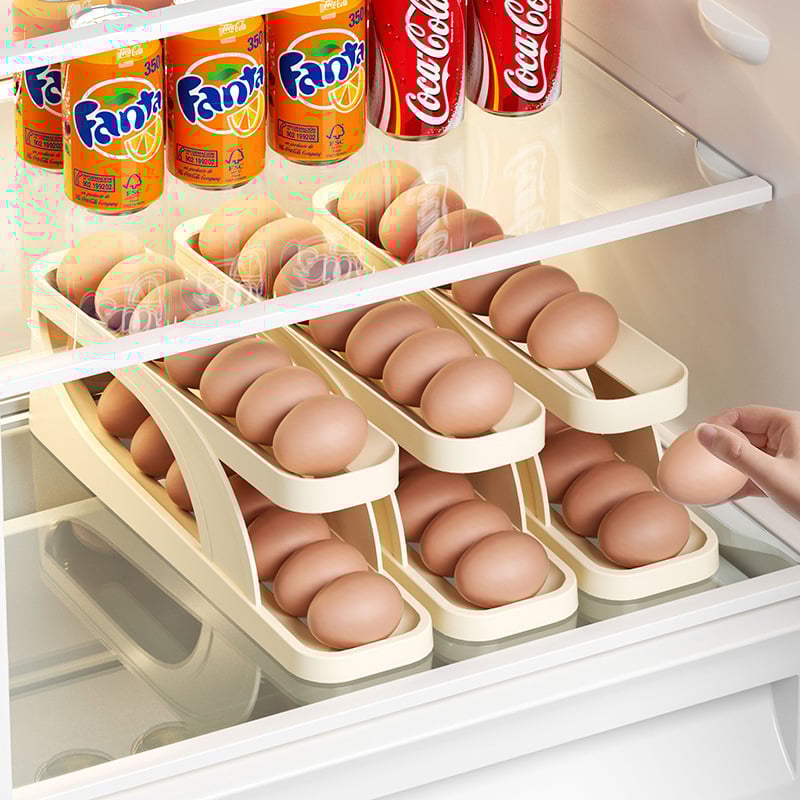 2023 New Automatic Roll-Down Double-layer Egg Dispenser