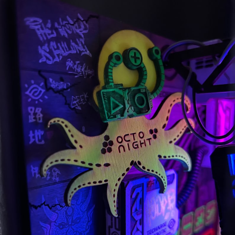 MINIALLEY  Cyberpunk Futuristic Alleyway Booknook - Handmade and Assembled - Unique Illusions and LED Lighting -  Perfect for Home Decor