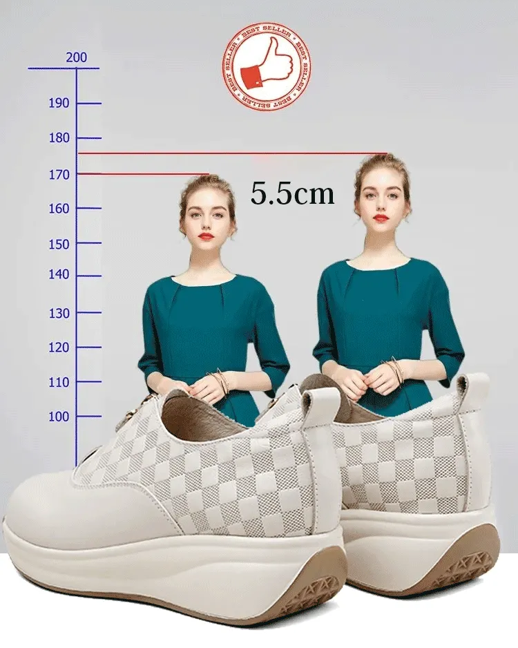 Soft bottom plaid Roman retro casual women's shoes