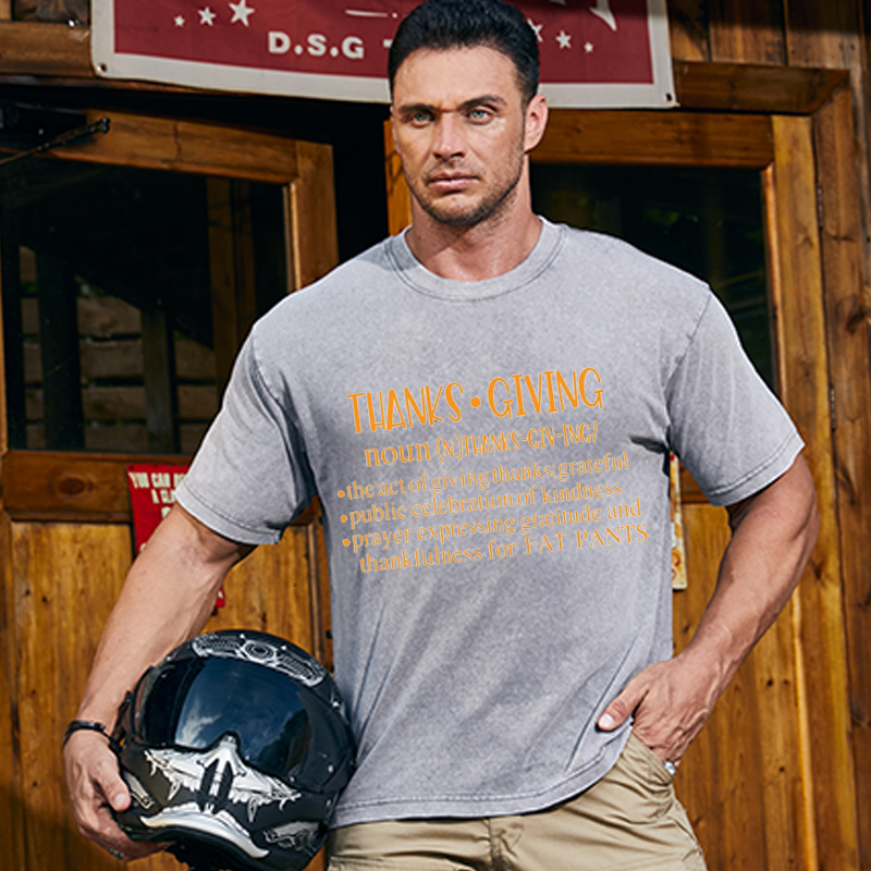 Maturelion Men's T-Shirt Thankful Grateful Blessed Cotton T-Shirt