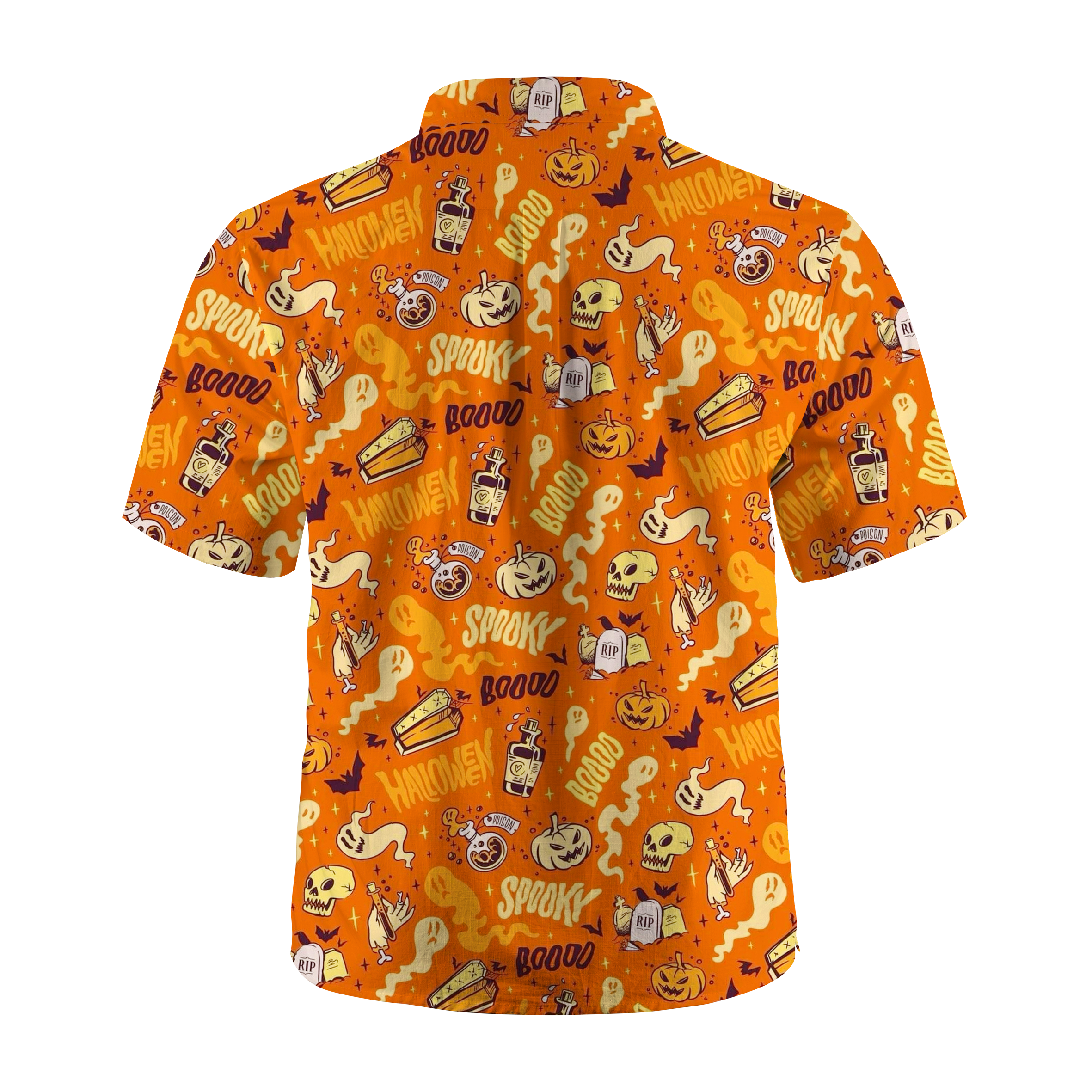 Maturelion Orange Halloween Hawaiian Shirt