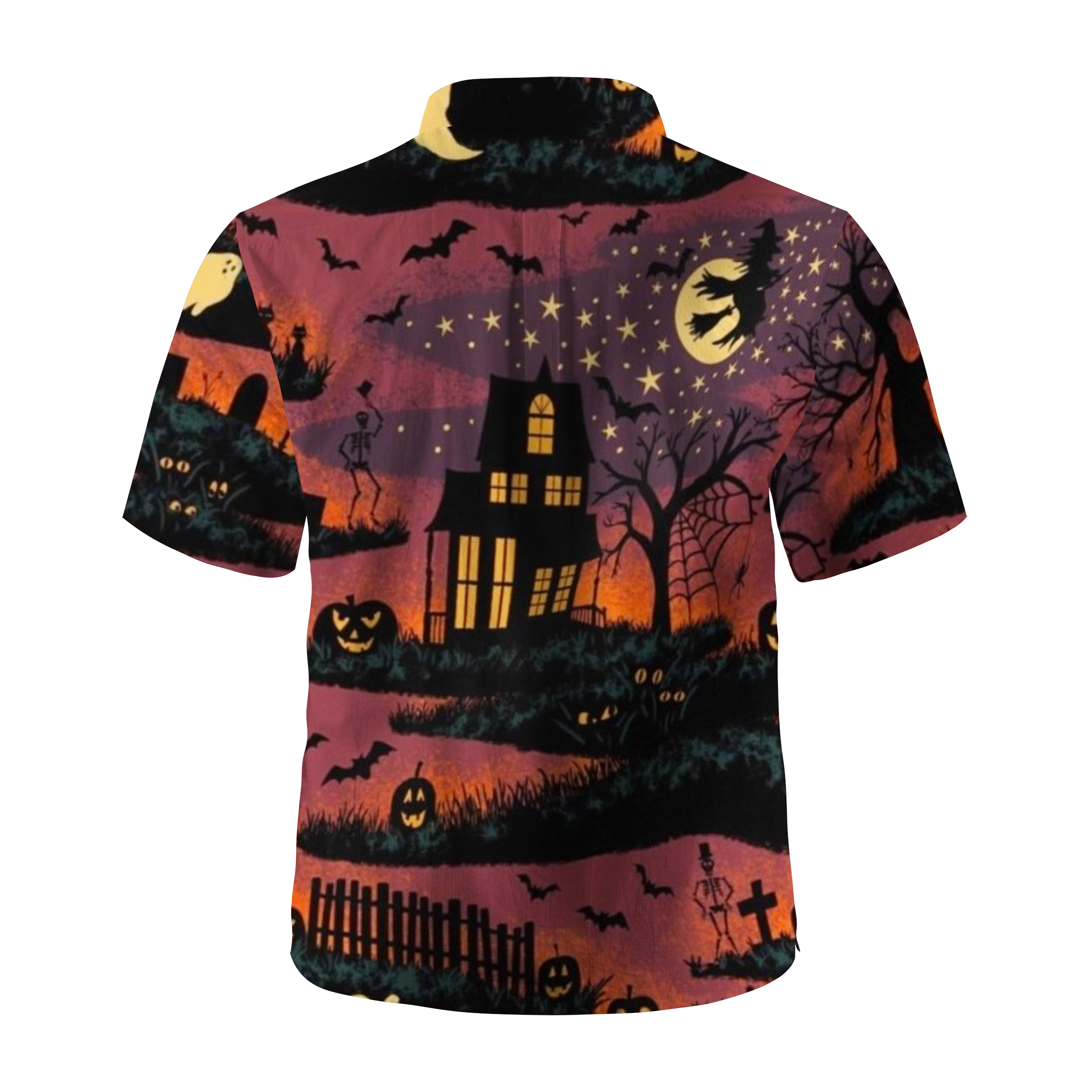 Maturelion Haunted Eve Halloween Hawaiian Shirt