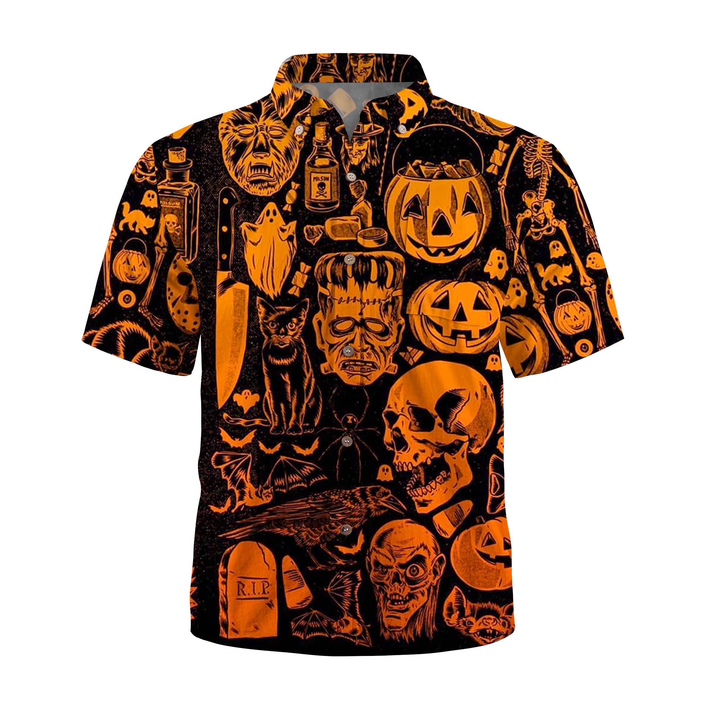 Maturelion Scary Halloween Monsters Halloween Hawaiian Shirt