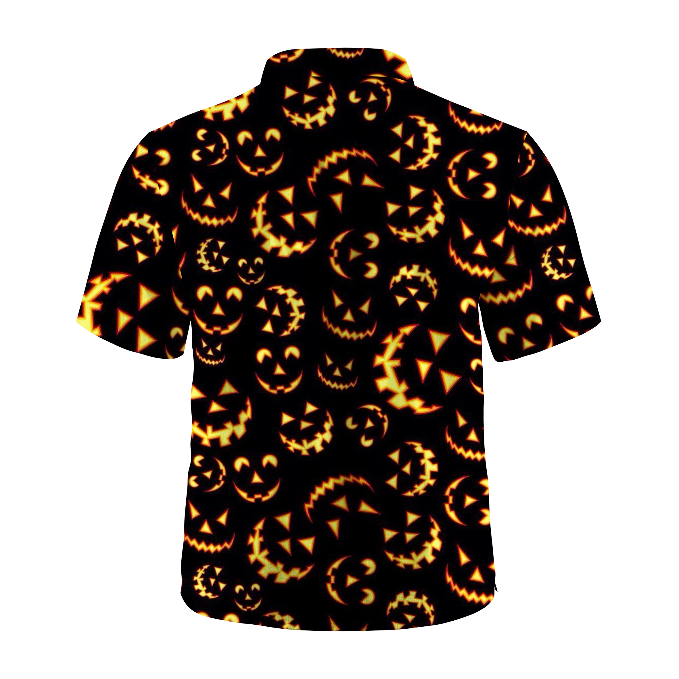 Maturelion Spooky Jack-o'-lantern faces Halloween Hawaiian Shirt