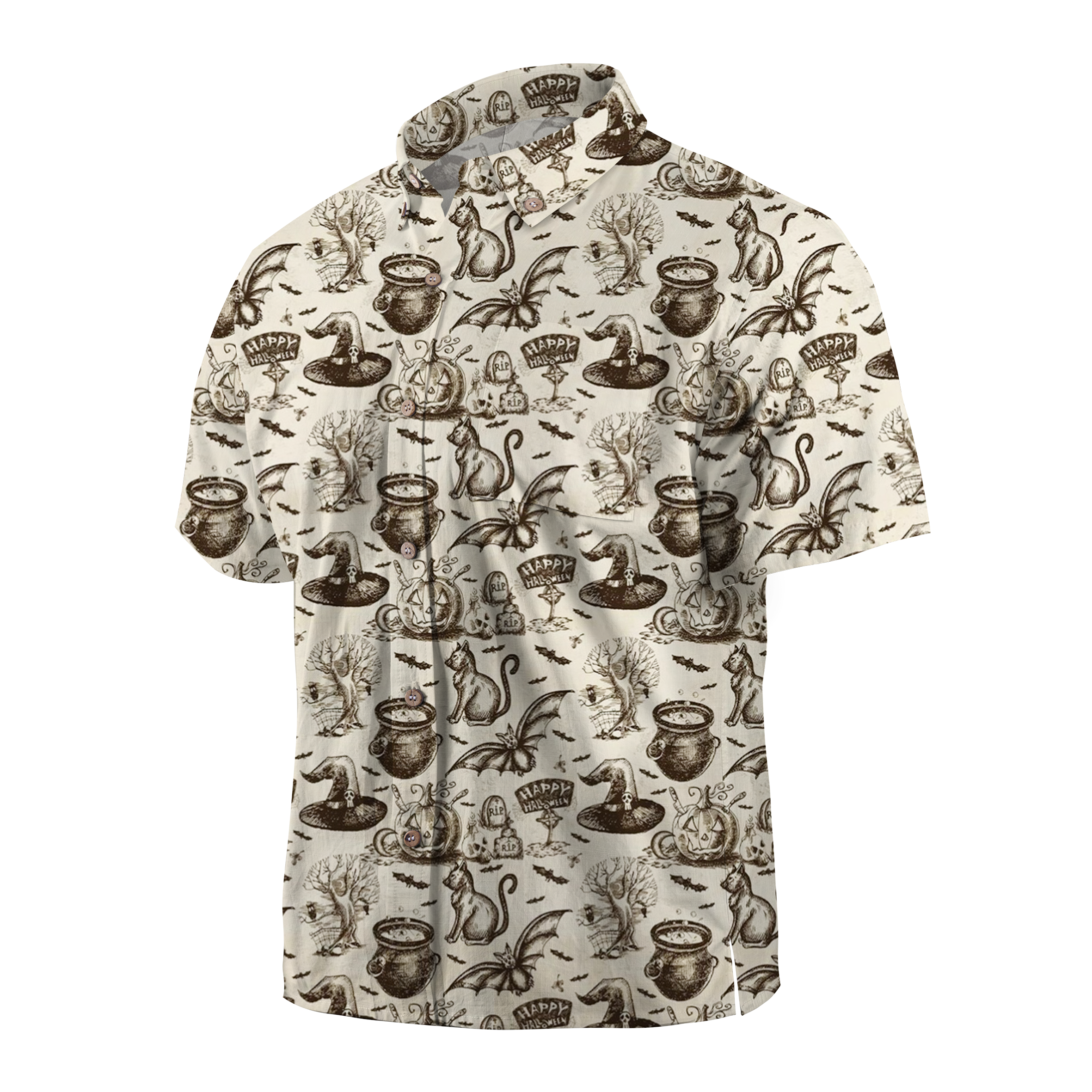 Maturelion Vintage Halloween Hawaiian Shirt Halloween Hawaiian Shirt