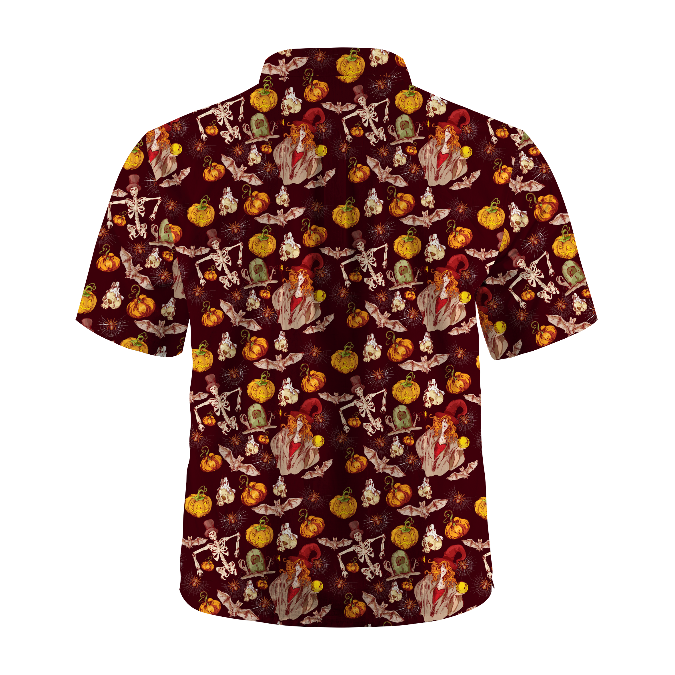 Maturelion Skeleton Scarecrow Pumpkin Tombstone Halloween Hawaiian Shirt