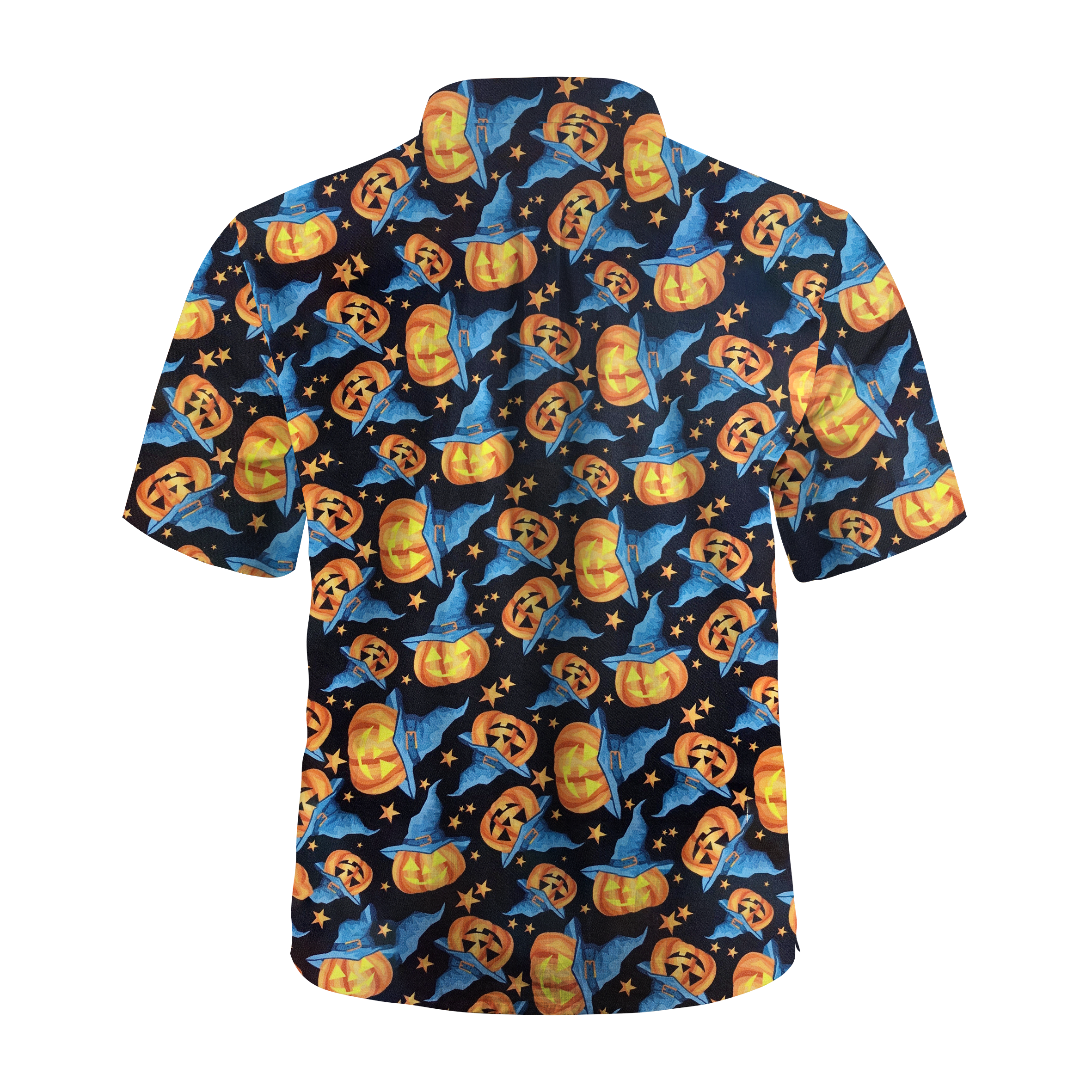 Maturelion Pumpkins with witches hat Halloween Hawaiian Shirt