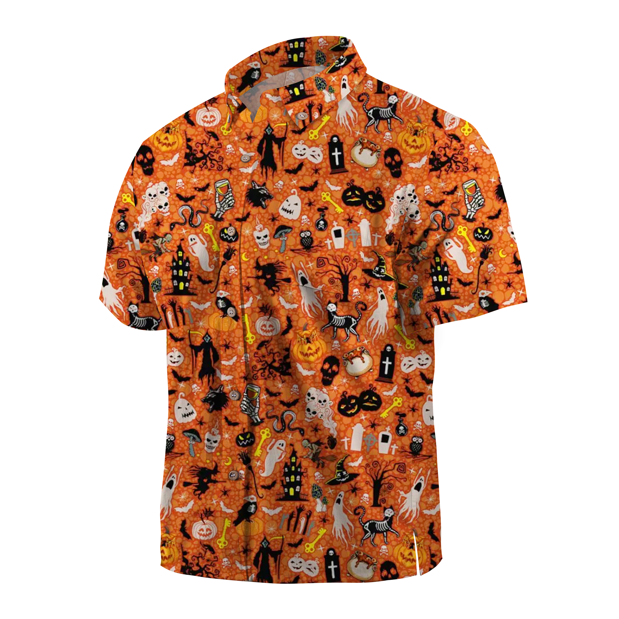 Maturelion Skull Witch Halloween Hawaiian Shirt