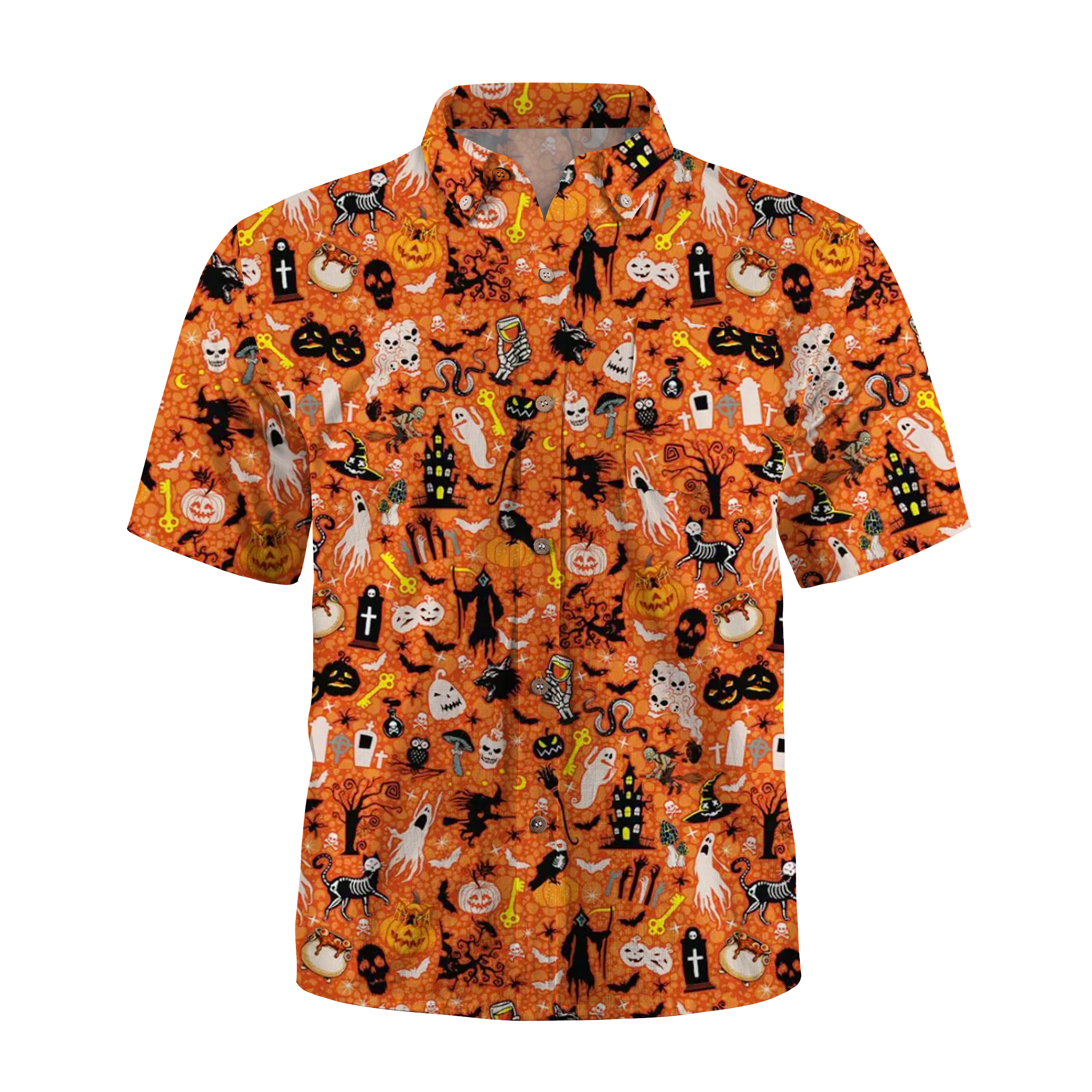 Maturelion Skull Witch Halloween Hawaiian Shirt
