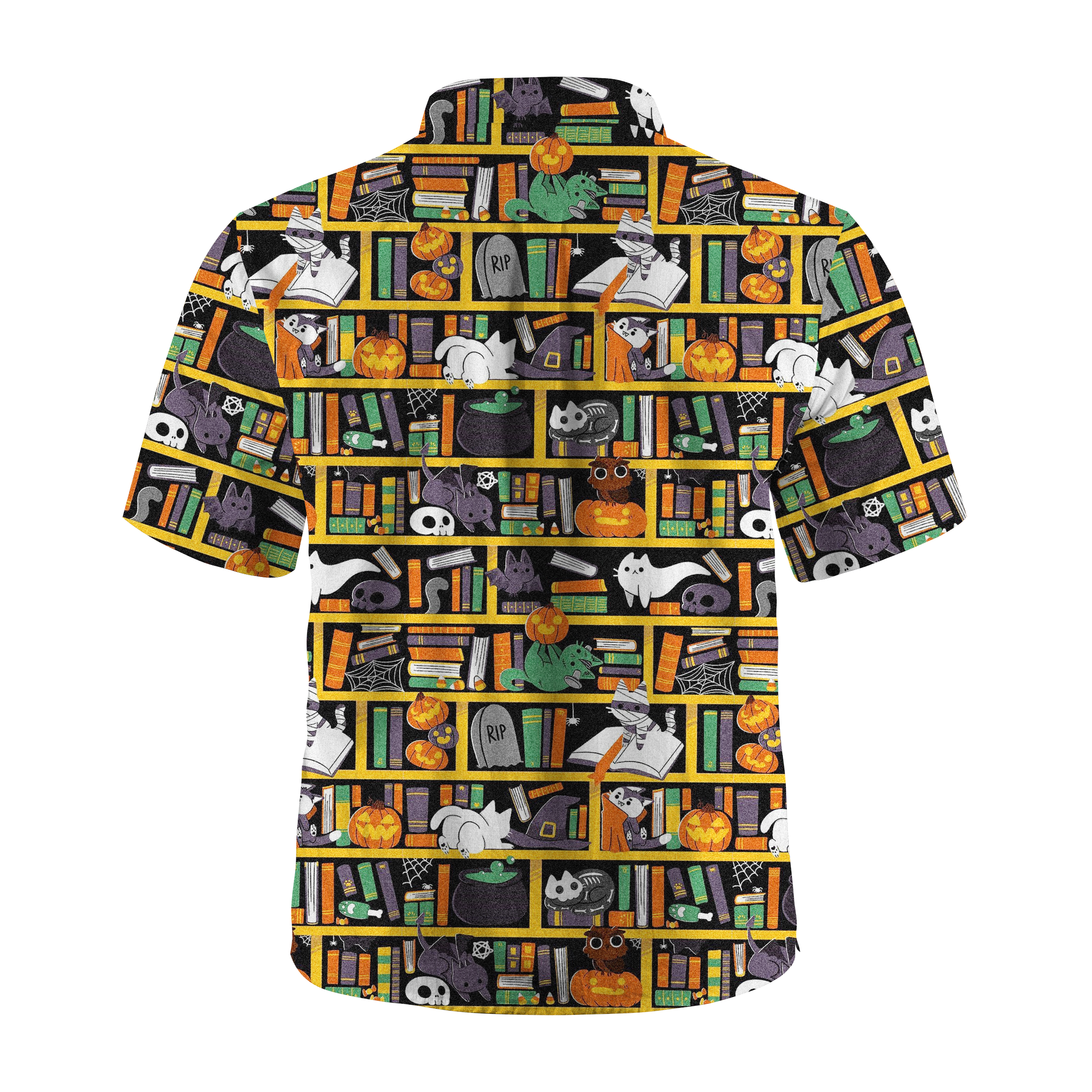 Maturelion Halloween in the Library Hawaiian Shirt