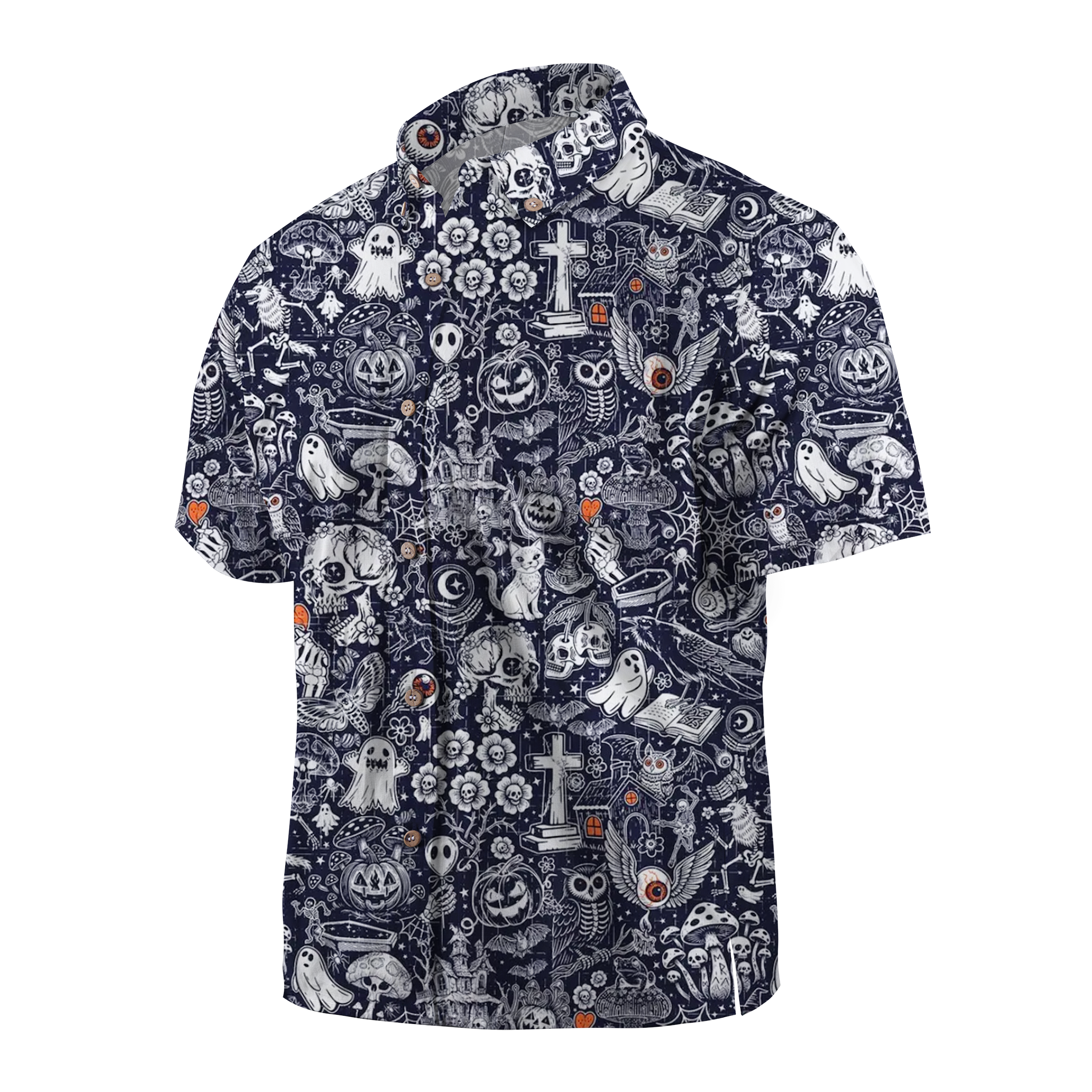 Maturelion For Men Skeleton Halloween Hawaiian Shirt