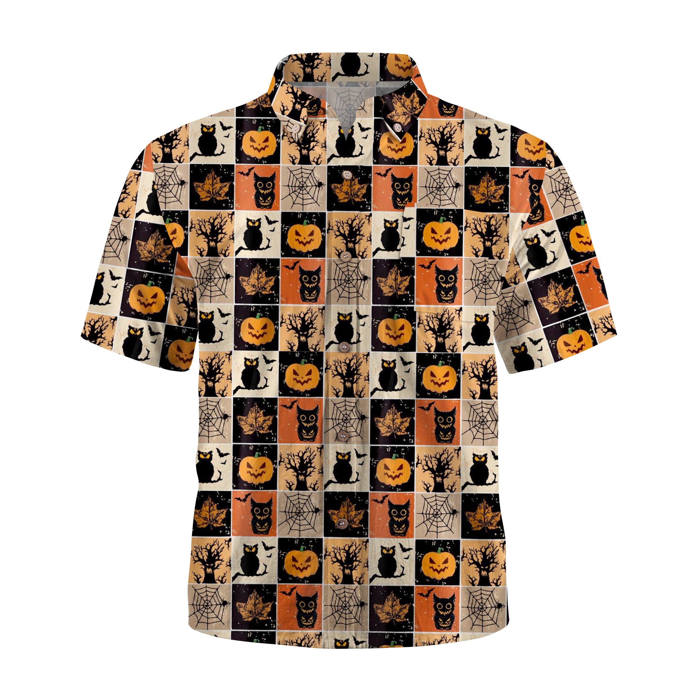 Maturelion Funny Halloween Owl Hawaiian Shirt