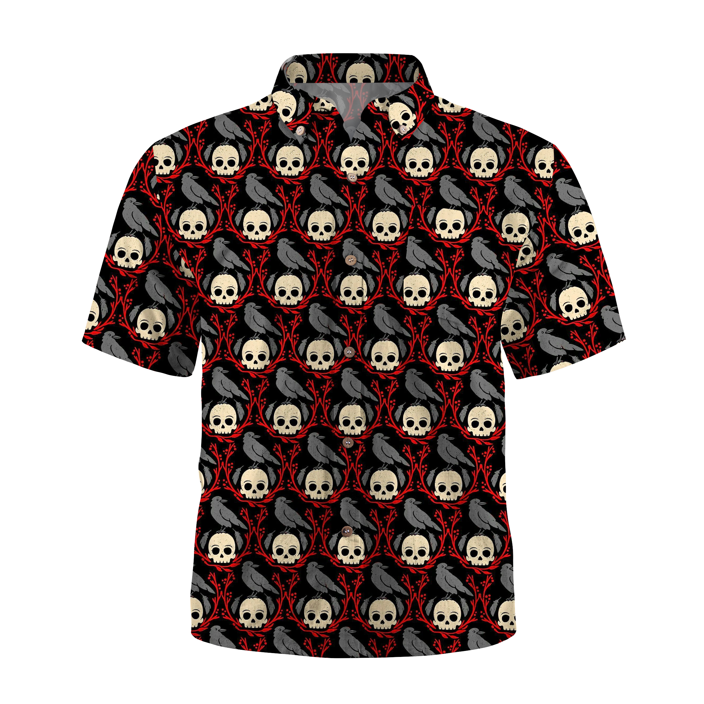 Maturelion The crow never comes back Halloween Hawaiian Shirt