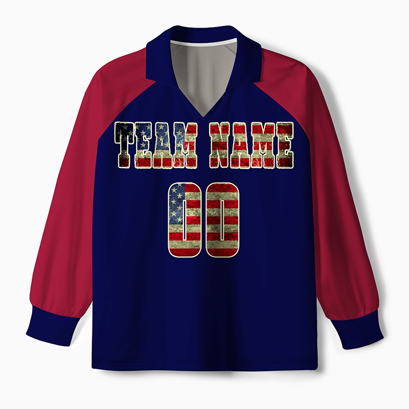 Maturelion Flag Team Long Sleeve Soccer Jersey