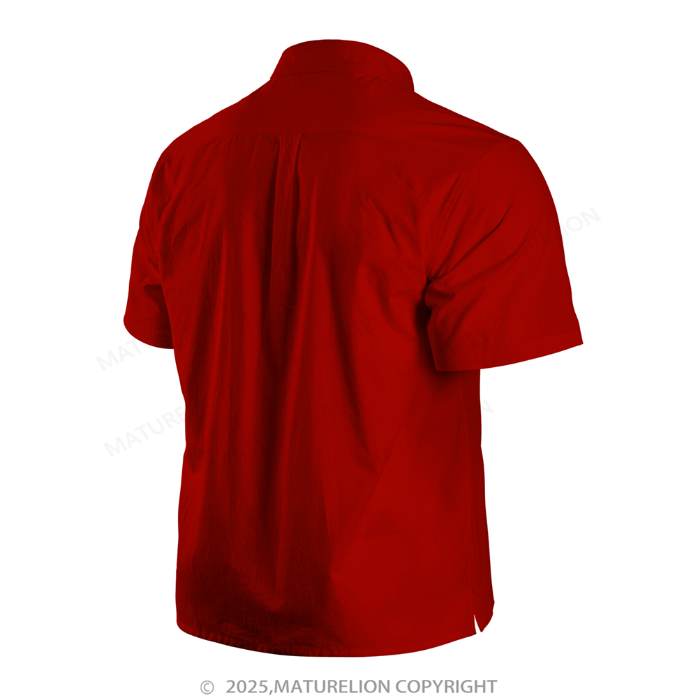 Maturelion Christmas Hawaiian Shirt Santa Riding Motorcycle Hawaiian Shirt